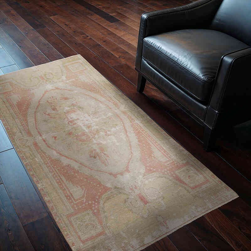 Alfombra Vintage Turca Anudada a Mano - 96 cm x 163 cm - K0057755