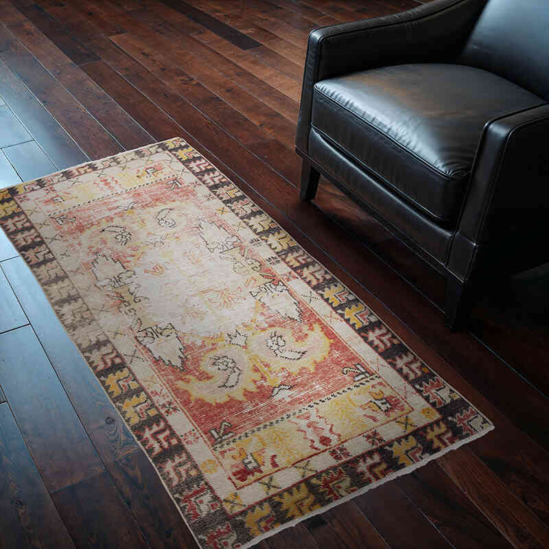 Vintage Turkish Hand-Knotted Rug - 2' 6" x 5' 1" (30" x 61") - K0057760