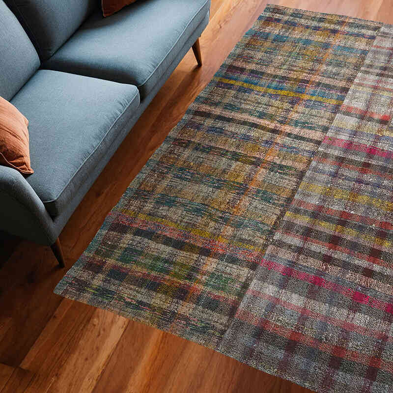 Vintage Turkish Pala Kilim (Chaput) - 7' 11" x 7' 7" (95" x 91") - K0057788