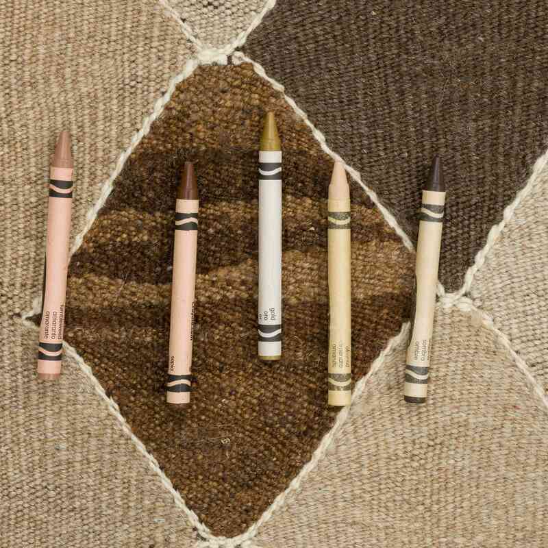 Kahverengi Yeni Kök Boya El Dokuma Kilim - 171 cm x 247 cm - K0058126
