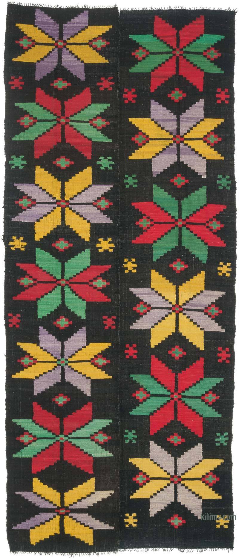 Multicolor Vintage Balkan Kilim Rug - 5' 6" x 13'  (66" x 156") - K0058134