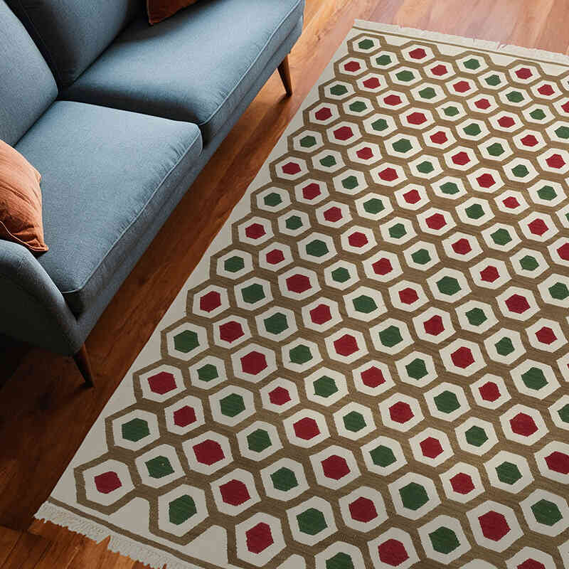 Multicolor New Handwoven Turkish Kilim Rug - 5' 11" x 8' 6" (71" x 102") - K0058140