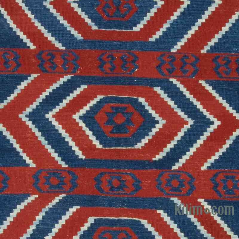 Azul Oscuro, Rojo Nueva Alfombra Turca Kilim - 185 cm x 250 cm - K0058150