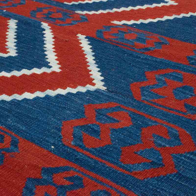Azul Oscuro, Rojo Nueva Alfombra Turca Kilim - 185 cm x 250 cm - K0058150