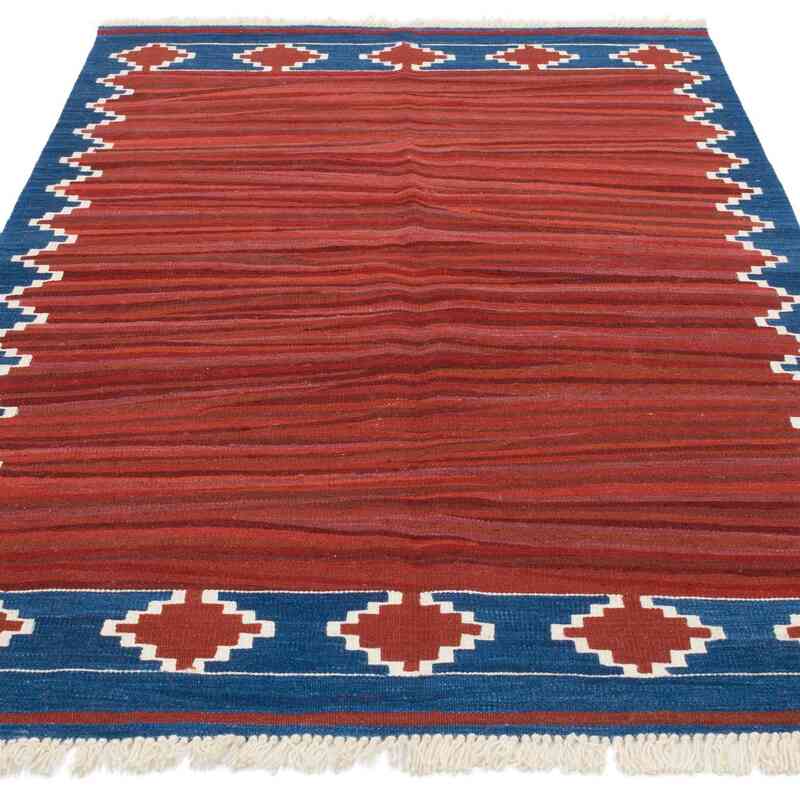 New Handwoven Turkish Kilim Rug - 4'  x 6' 1" (48" x 73") - K0058158