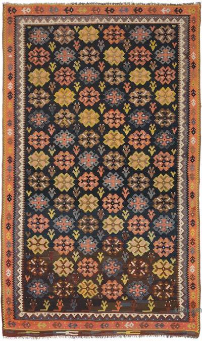 Vintage Bayburt Kilim Rug - 4' 2" x 6' 11" (50" x 83")