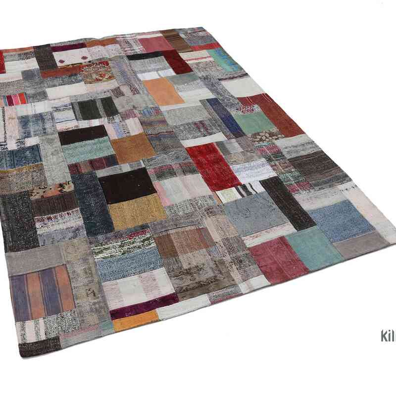Multicolor Patchwork Kilim Rug - 5' 7" x 7' 10" (67" x 94") - K0058196
