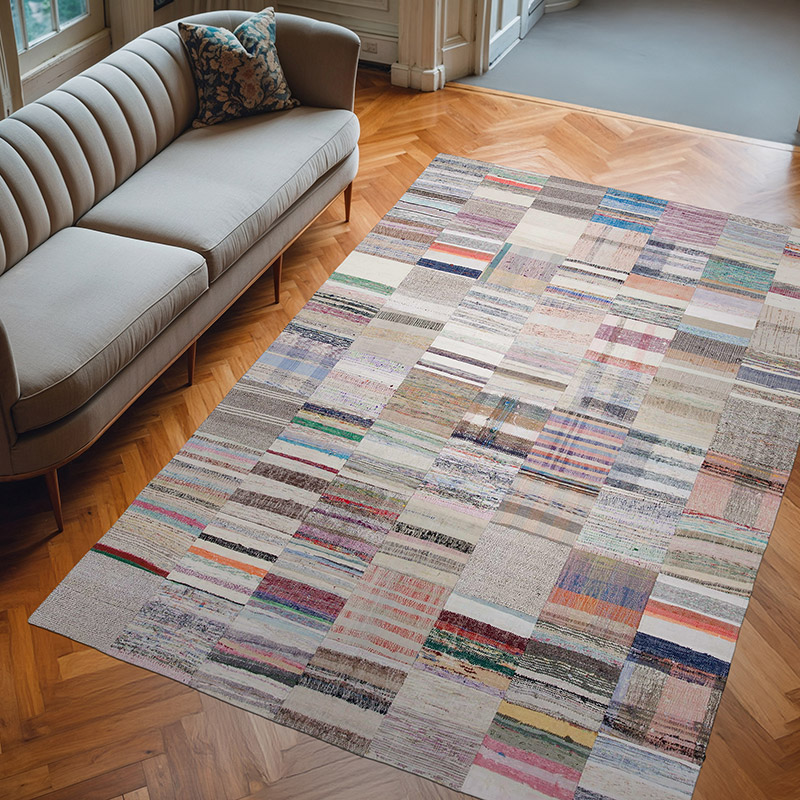 Alfombra Kilim De Retazos - 200 cm x 302 cm - K0058203