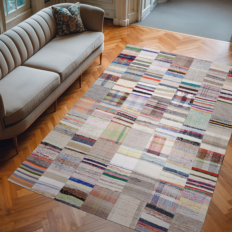 Patchwork Kilim Rug - 6' 7" x 9' 9" (79" x 117") - K0058204