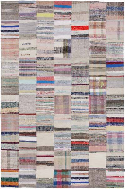 Multicolor Patchwork Kilim Rug - 6' 7" x 9' 11" (79" x 119")