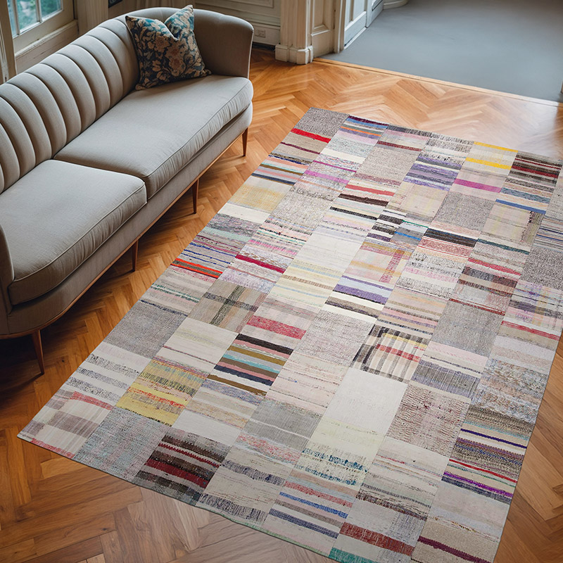 Alfombra Kilim De Retazos - 202 cm x 299 cm - K0058228
