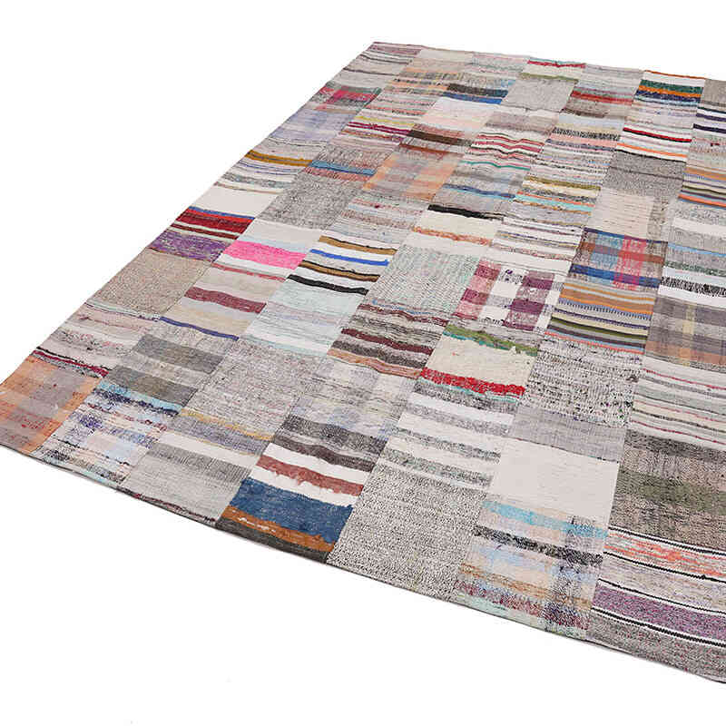 Multicolor Patchwork Kilim Rug - 6' 7" x 9' 11" (79" x 119") - K0058233
