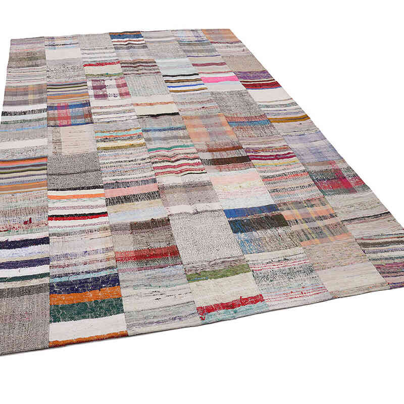Multicolor Patchwork Kilim Rug - 6' 7" x 9' 11" (79" x 119") - K0058233