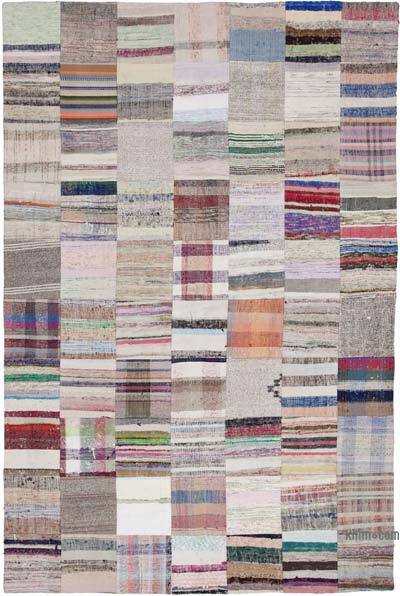 Çok Renkli Anadolu Çaput Patchwork Kilim - 200 cm x 302 cm
