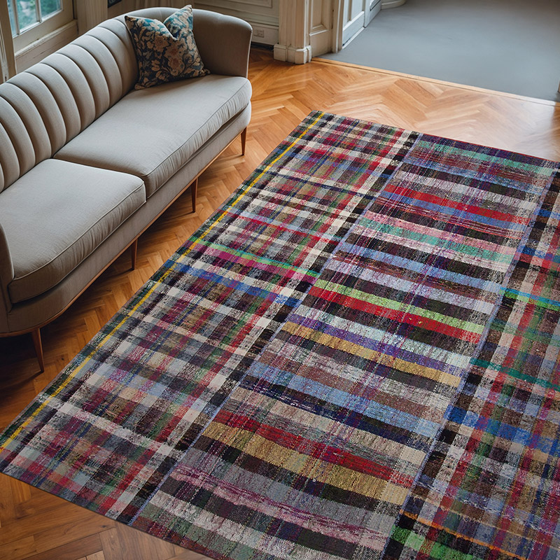 Patchwork Kilim Rug - 8' 5" x 10' 1" (101" x 121") - K0058237