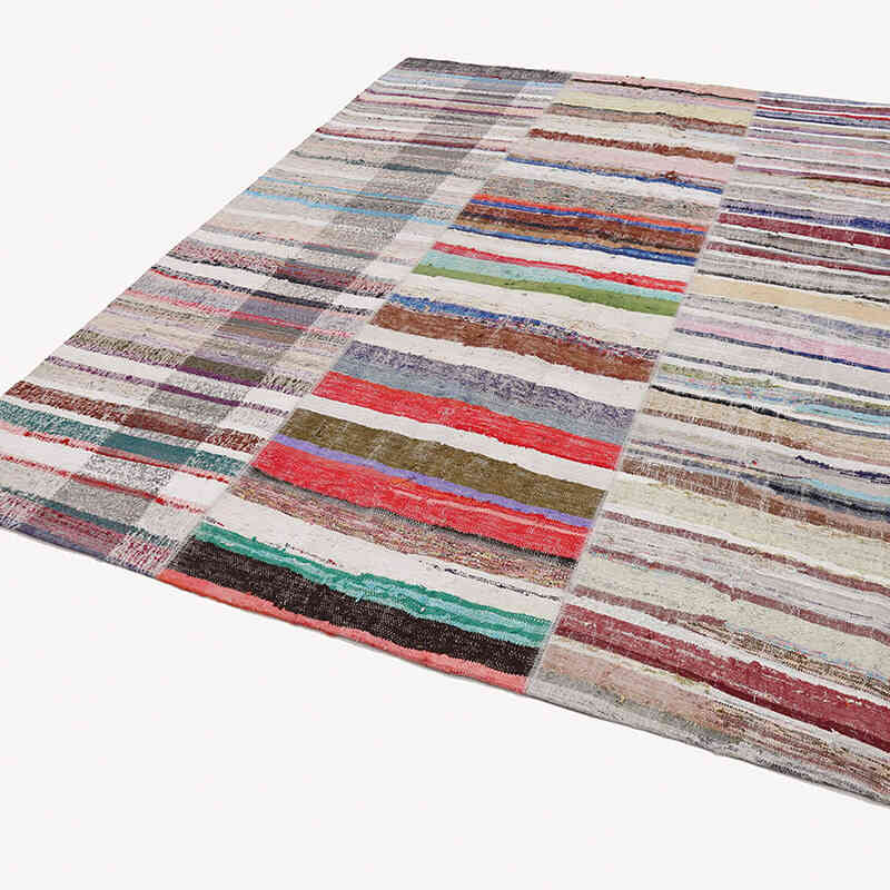Bej Anadolu Çaput Patchwork Kilim - 245 cm x 302 cm - K0058241