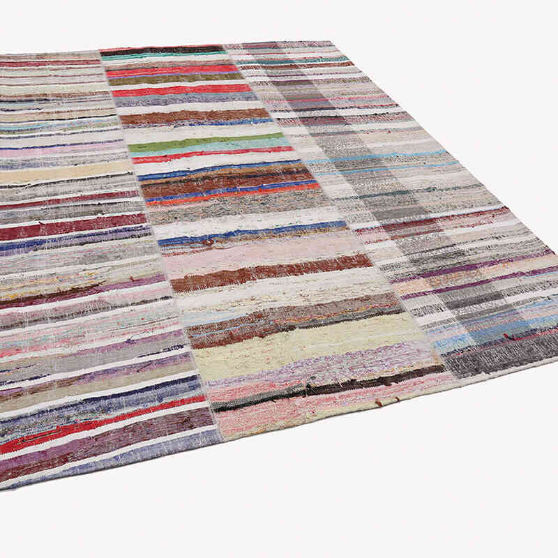 Bej Anadolu Çaput Patchwork Kilim - 245 cm x 302 cm - K0058241