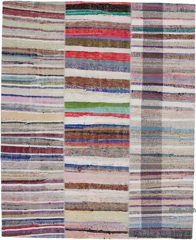 Bej Anadolu Çaput Patchwork Kilim - 245 cm x 302 cm