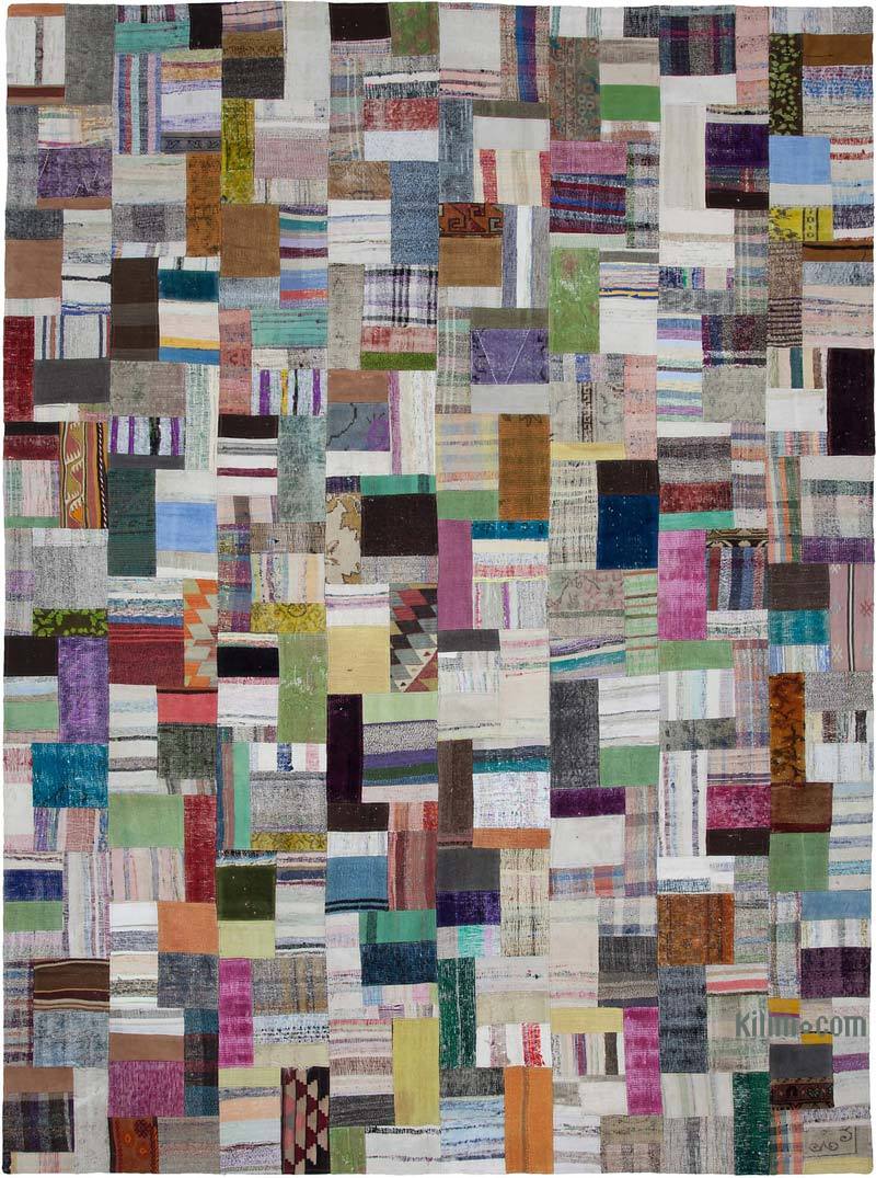 Multicolor Patchwork Kilim Rug - 9' 10" x 13' 2" (118" x 158") - K0058259