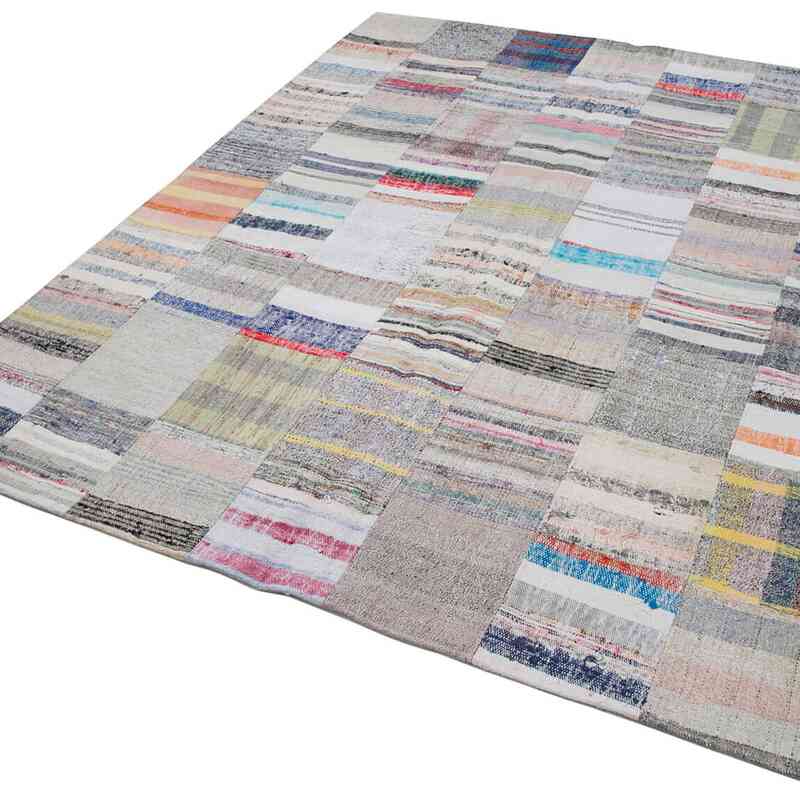 Multicolor Patchwork Kilim Rug - 6' 7" x 8' 2" (79" x 98") - K0058260