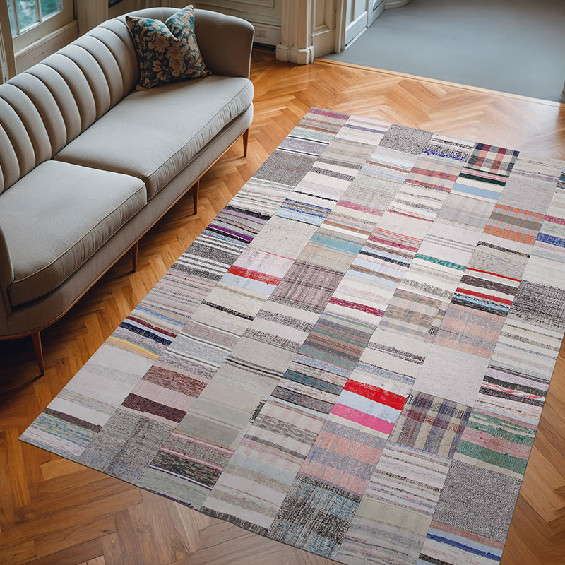 Patchwork Kilim Rug - 6' 8" x 9' 10" (80" x 118") - K0058263