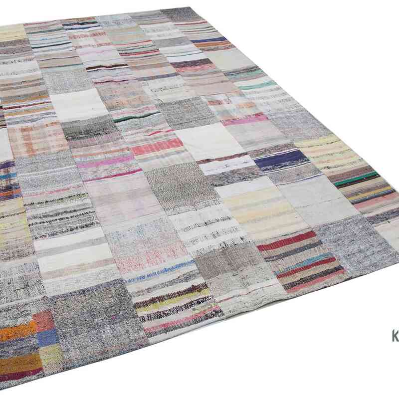 Multicolor Patchwork Kilim Rug - 6' 7" x 9' 10" (79" x 118") - K0058266