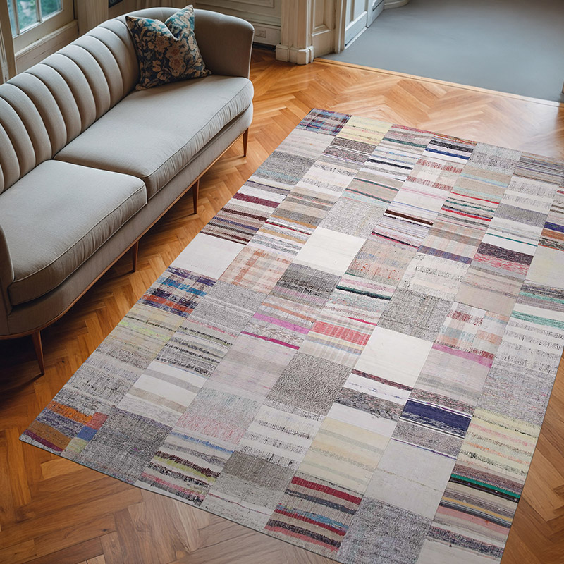 Alfombra Kilim De Retazos - 201 cm x 300 cm - K0058266