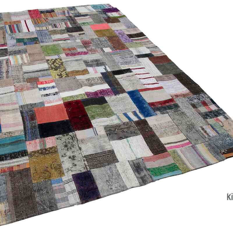 Multicolor Patchwork Kilim Rug - 6' 7" x 9' 11" (79" x 119") - K0058294