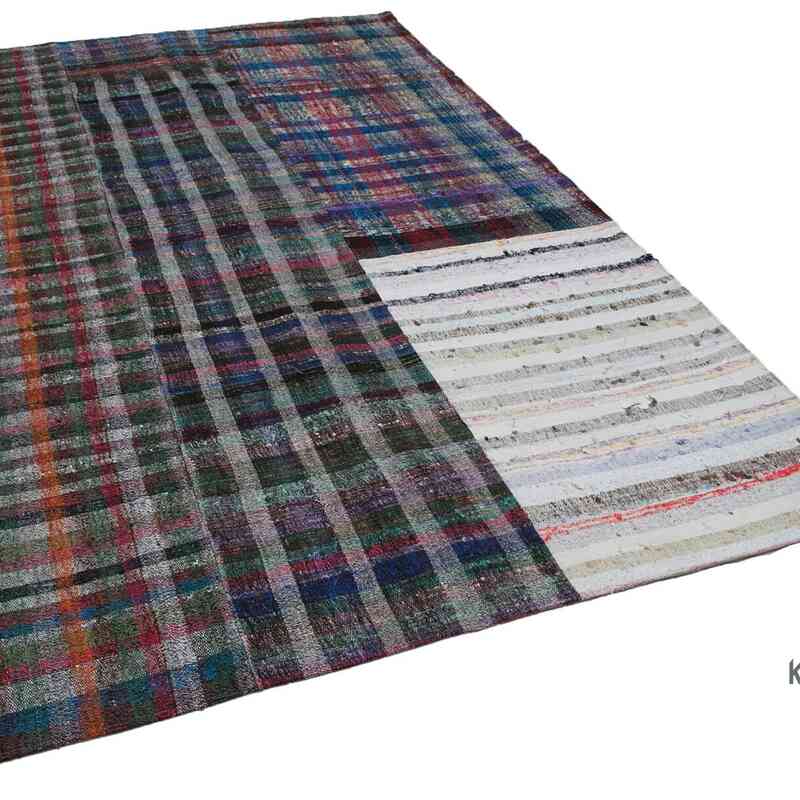 Multicolor Patchwork Kilim Rug - 6' 7" x 9' 10" (79" x 118") - K0058295