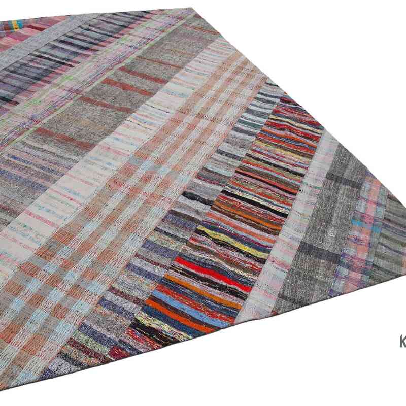 Multicolor Patchwork Kilim Rug - 6' 8" x 10'  (80" x 120") - K0058308
