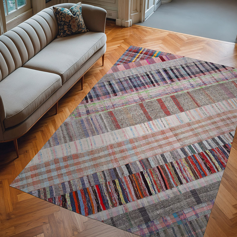 Alfombra Kilim De Retazos - 202 cm x 304 cm - K0058308