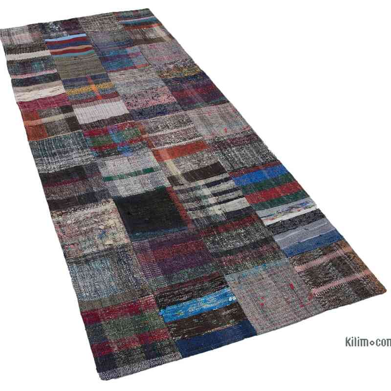 Multicolor Patchwork Kilim Runner - 3' 3" x 8' 2" (39" x 98") - K0058311