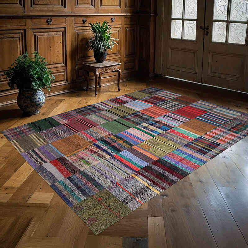 Patchwork Kilim Rug - 5' 11" x 7' 10" (71" x 94") - K0058312