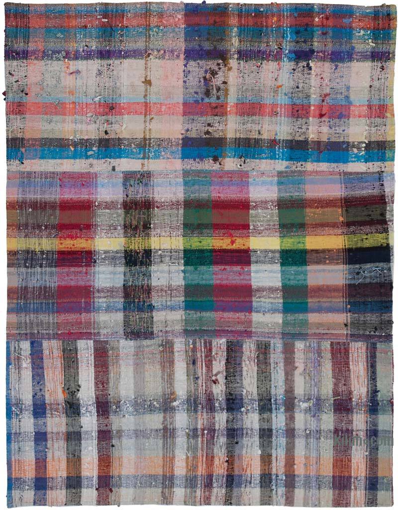 Multicolor Patchwork Kilim Rug - 5' 7" x 7' 3" (67" x 87") - K0058315