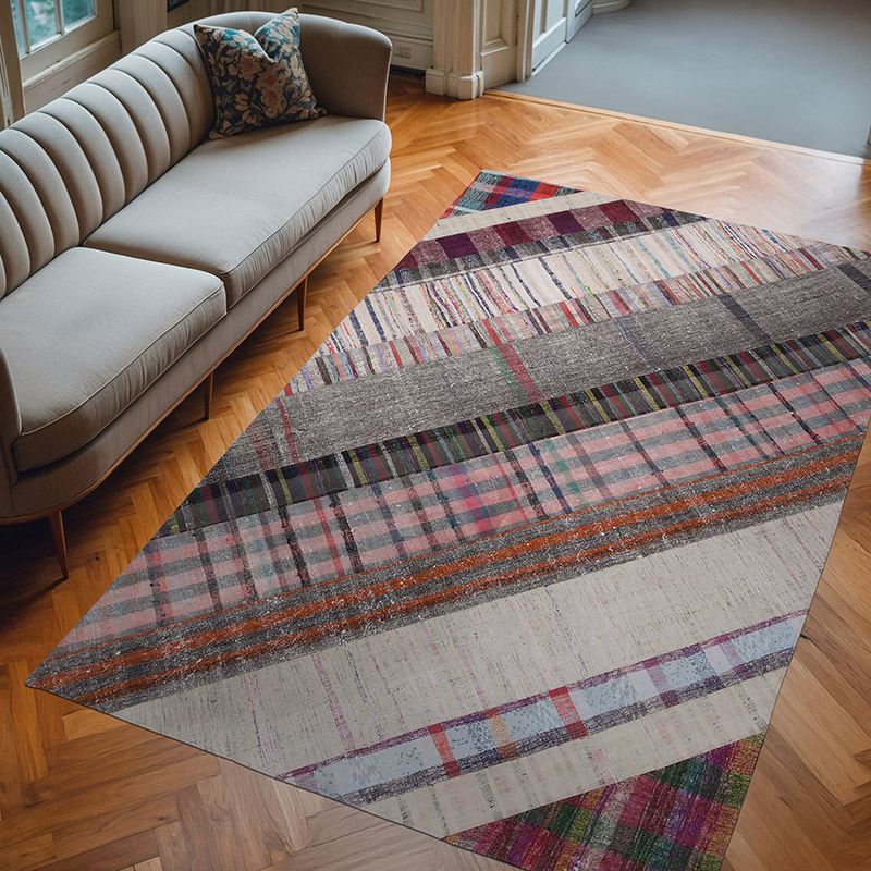 Alfombra Kilim De Retazos - 197 cm x 305 cm - K0058328