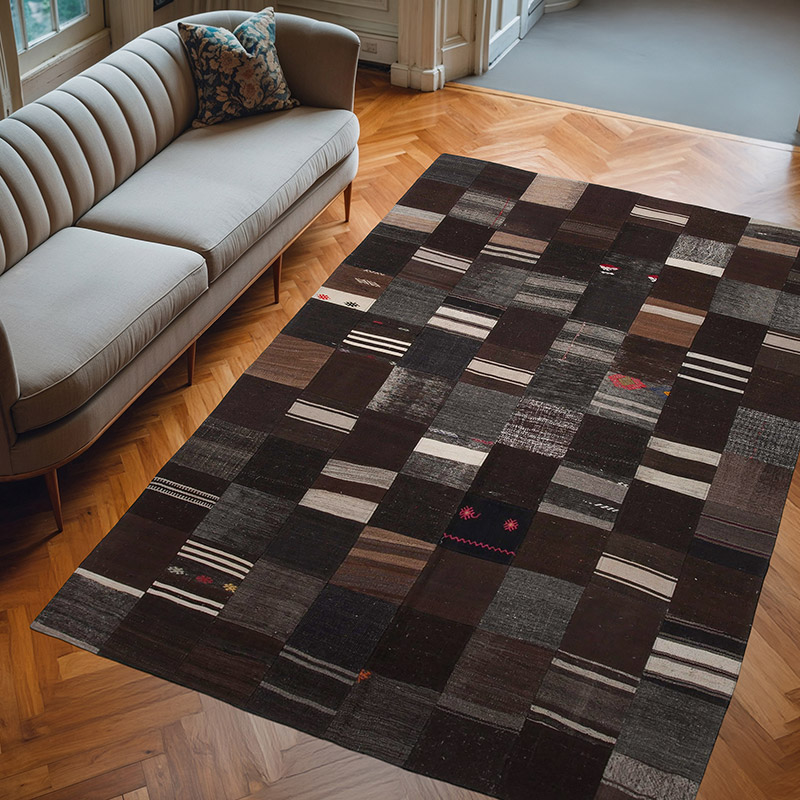 Patchwork Kilim Rug - 6' 7" x 9' 9" (79" x 117") - K0058335