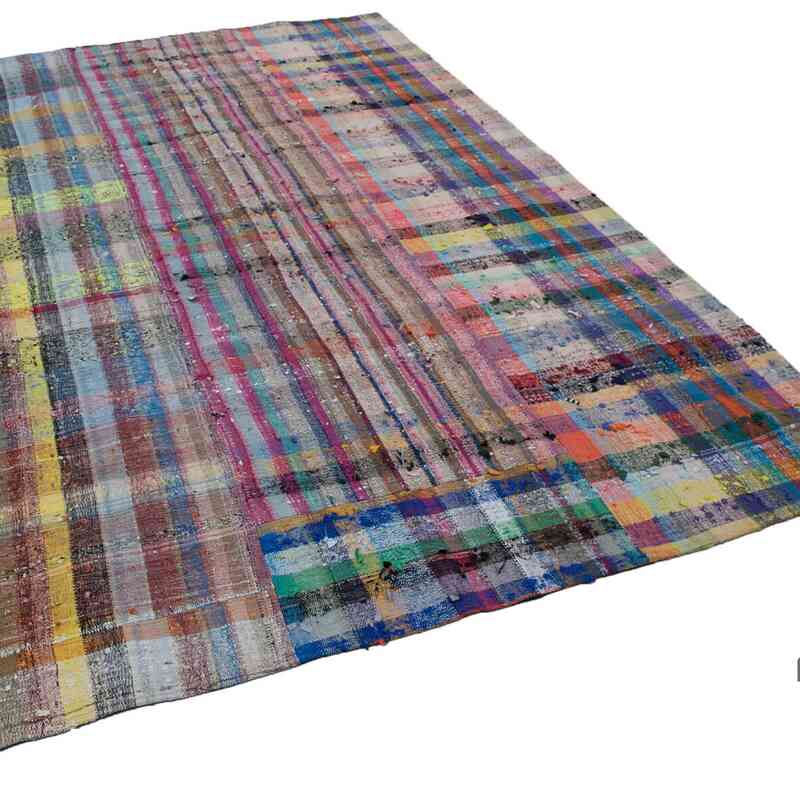Çok Renkli Anadolu Çaput Patchwork Kilim - 221 cm x 325 cm - K0058344