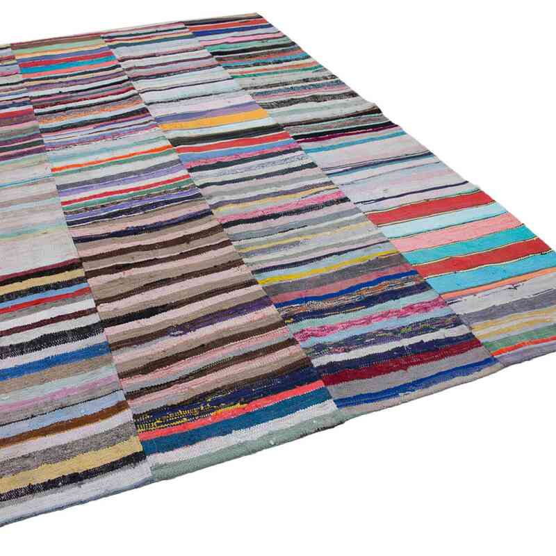 Multicolor Patchwork Kilim Rug - 7' 1" x 10' 5" (85" x 125") - K0058346