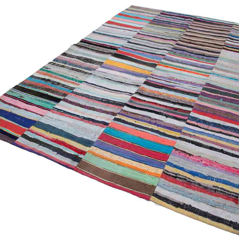 Multicolor Patchwork Kilim Rug - 7' 1" x 10' 5" (85" x 125") - K0058346