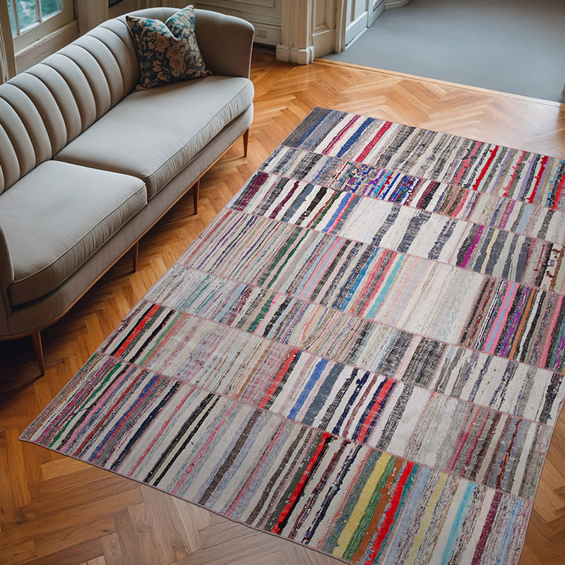 Patchwork Kilim Rug - 6' 7" x 9' 4" (79" x 112") - K0058364