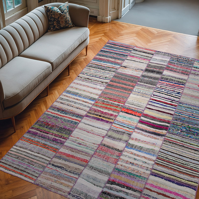 Alfombra Kilim De Retazos - 210 cm x 280 cm - K0058369