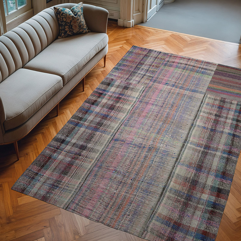 Alfombra Kilim De Retazos - 203 cm x 300 cm - K0058371