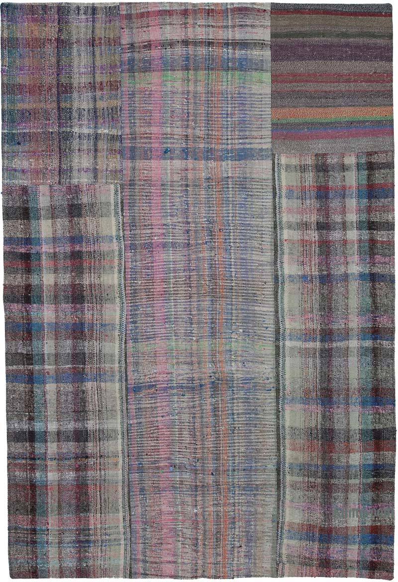 Multicolor Patchwork Kilim Rug - 6' 8" x 9' 10" (80" x 118") - K0058371