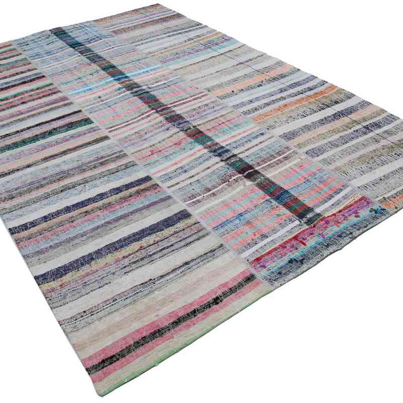 Multicolor Patchwork Kilim Rug - 6' 8" x 9' 10" (80" x 118") - K0058372