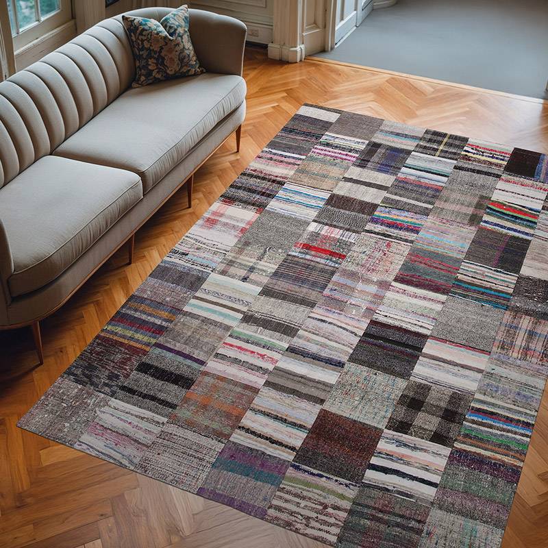Patchwork Kilim Rug - 6' 11" x 9' 9" (83" x 117") - K0058390