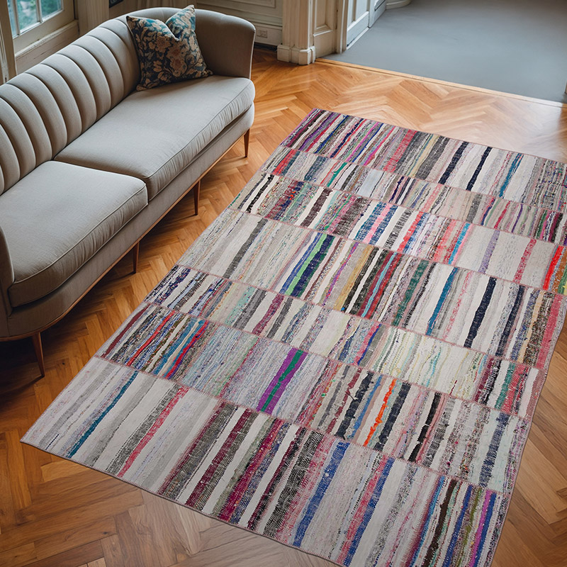 Anadolu Çaput Patchwork Kilim - 195 cm x 290 cm - K0058392