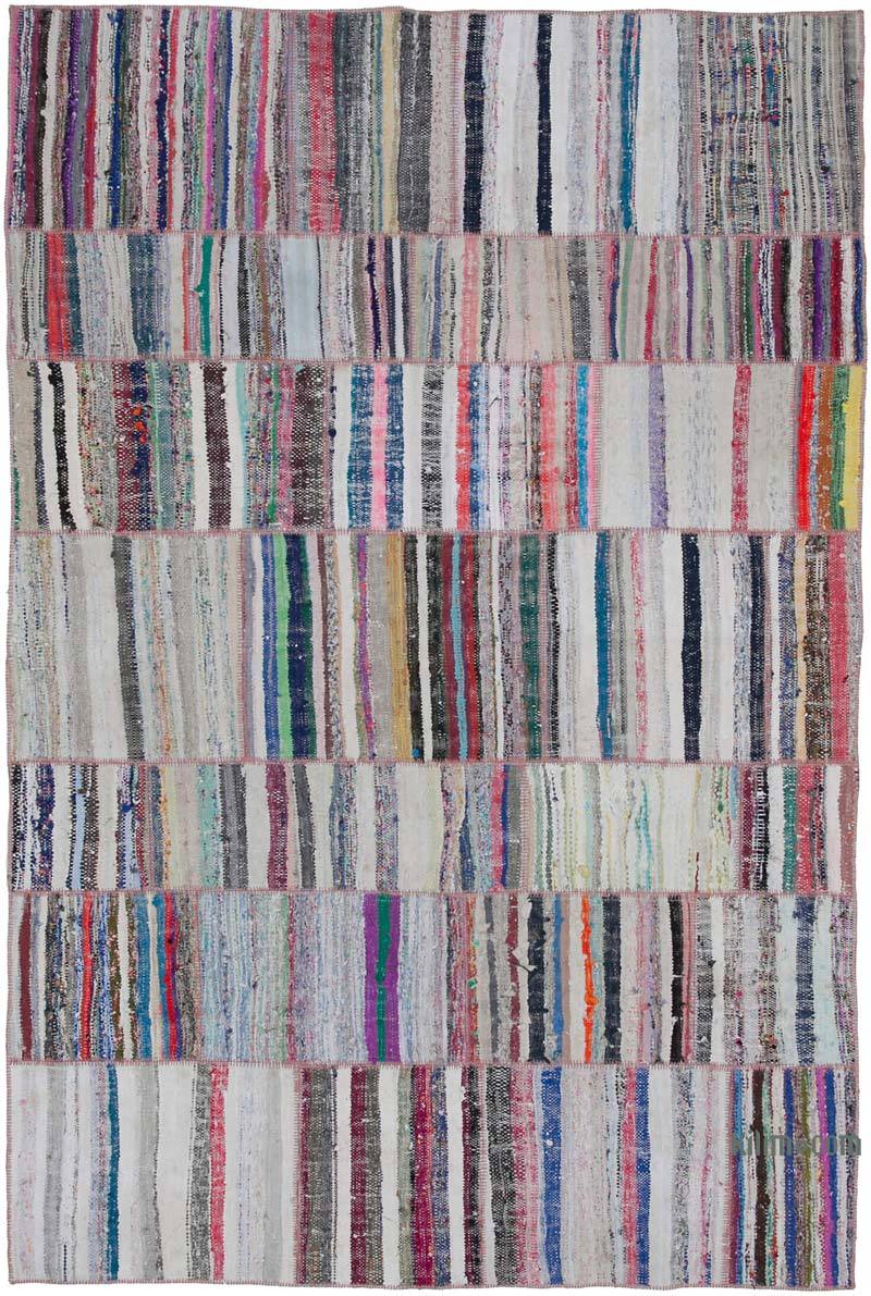Multicolor Patchwork Kilim Rug - 6' 5" x 9' 6" (77" x 114") - K0058392