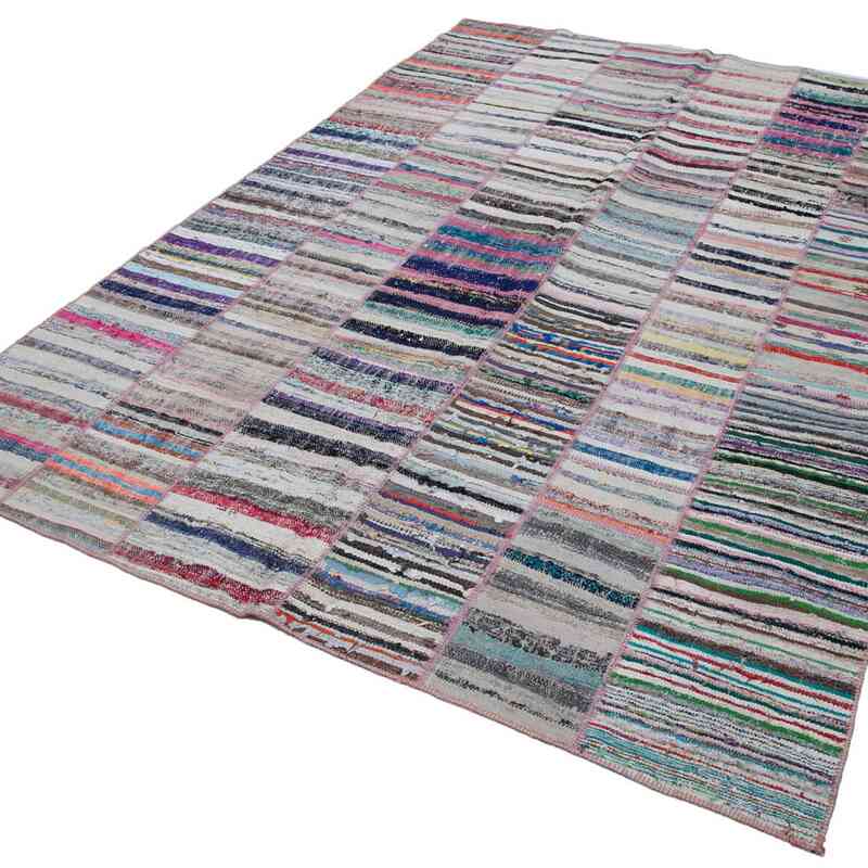Multicolor Patchwork Kilim Rug - 6' 7" x 9' 9" (79" x 117") - K0058396