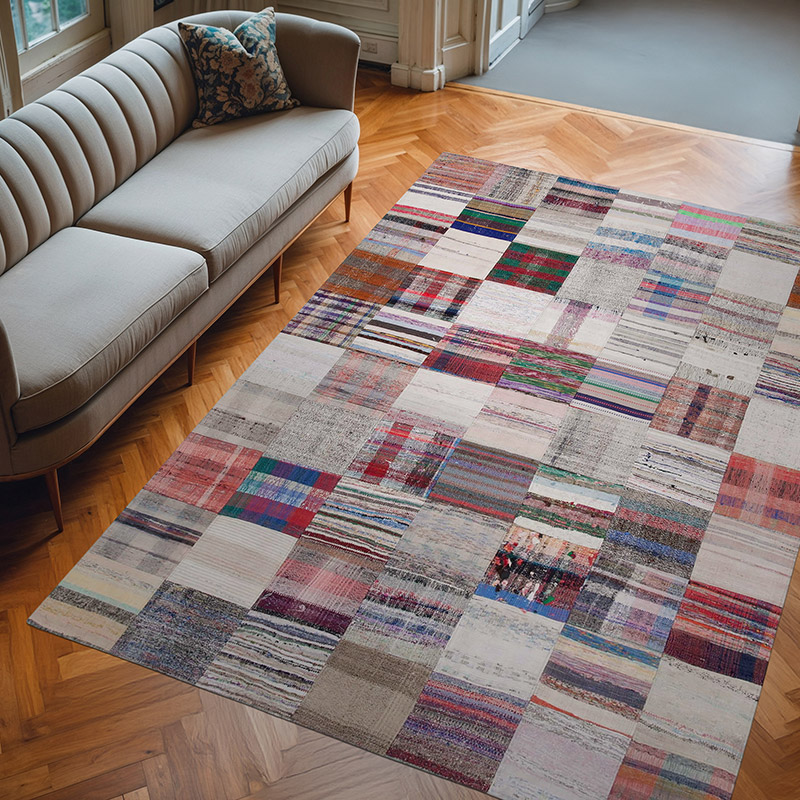 Anadolu Çaput Patchwork Kilim - 210 cm x 299 cm - K0058401