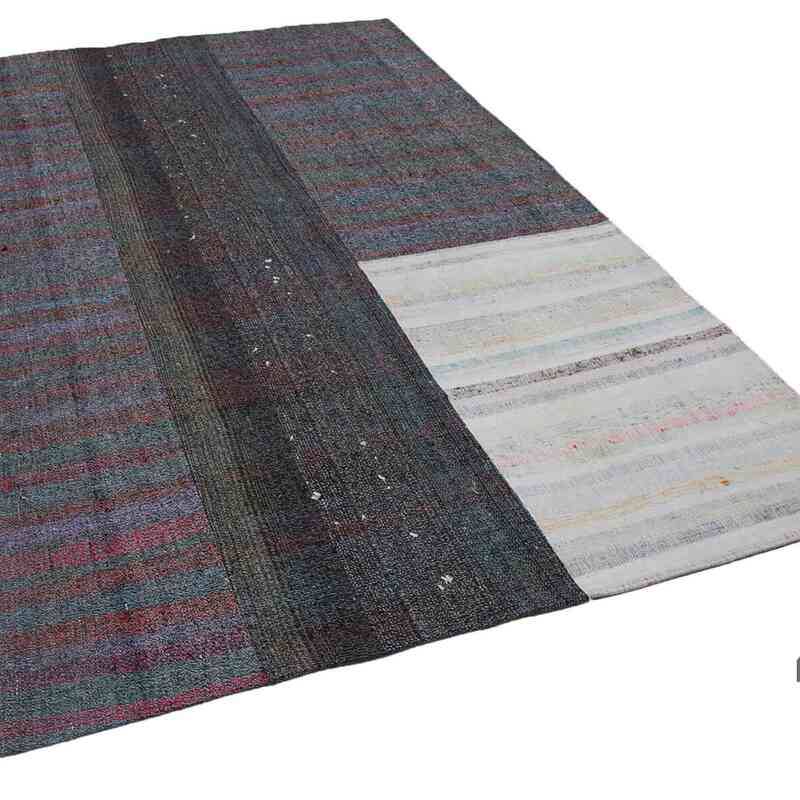 Multicolor Patchwork Kilim Rug - 6' 7" x 9' 11" (79" x 119") - K0058409
